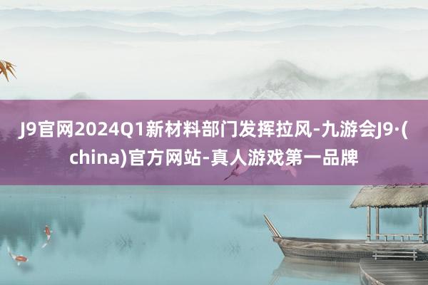 J9官网2024Q1新材料部门发挥拉风-九游会J9·(china)官方网站-真人游戏第一品牌