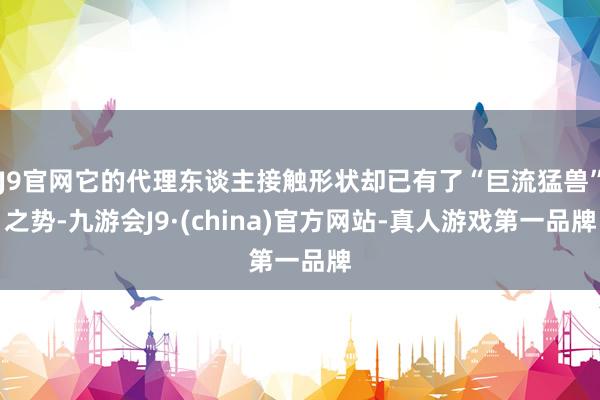 J9官网它的代理东谈主接触形状却已有了“巨流猛兽”之势-九游会J9·(china)官方网站-真人游戏第一品牌