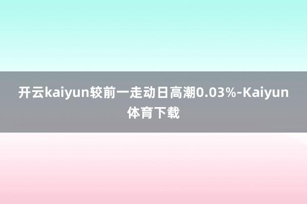 开云kaiyun较前一走动日高潮0.03%-Kaiyun体育下载