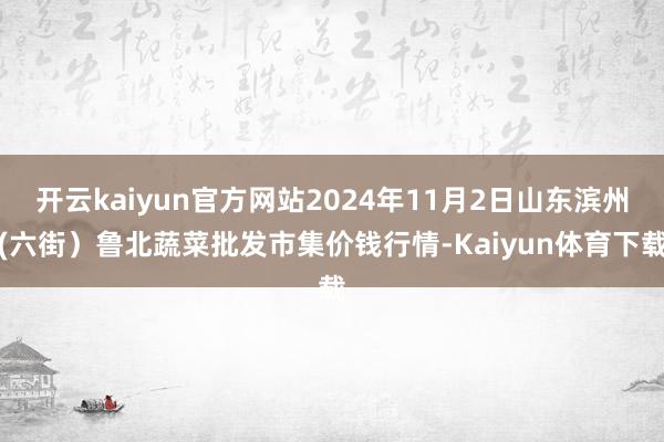 开云kaiyun官方网站2024年11月2日山东滨州(六街）鲁北蔬菜批发市集价钱行情-Kaiyun体育下载