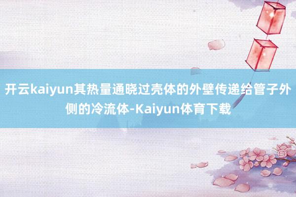 开云kaiyun其热量通晓过壳体的外壁传递给管子外侧的冷流体-Kaiyun体育下载